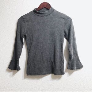 Forever 21 ribbed trumpet sleeve blouse